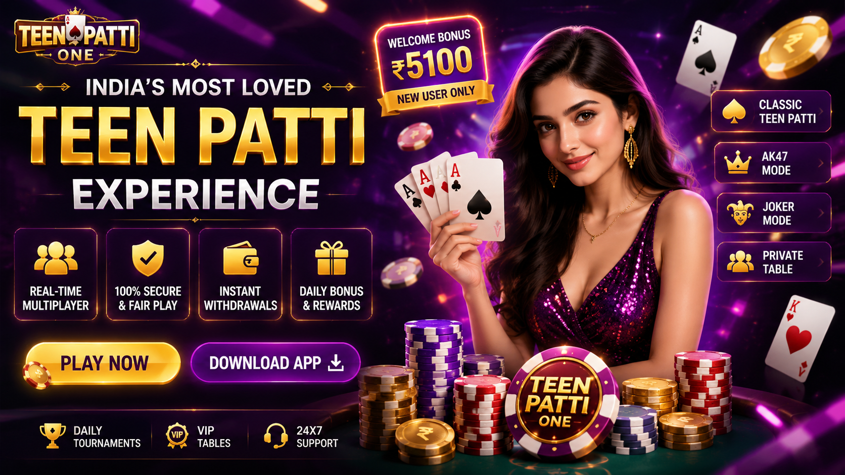 Play Teen Patti Online &amp; Win Real Cash Instantly